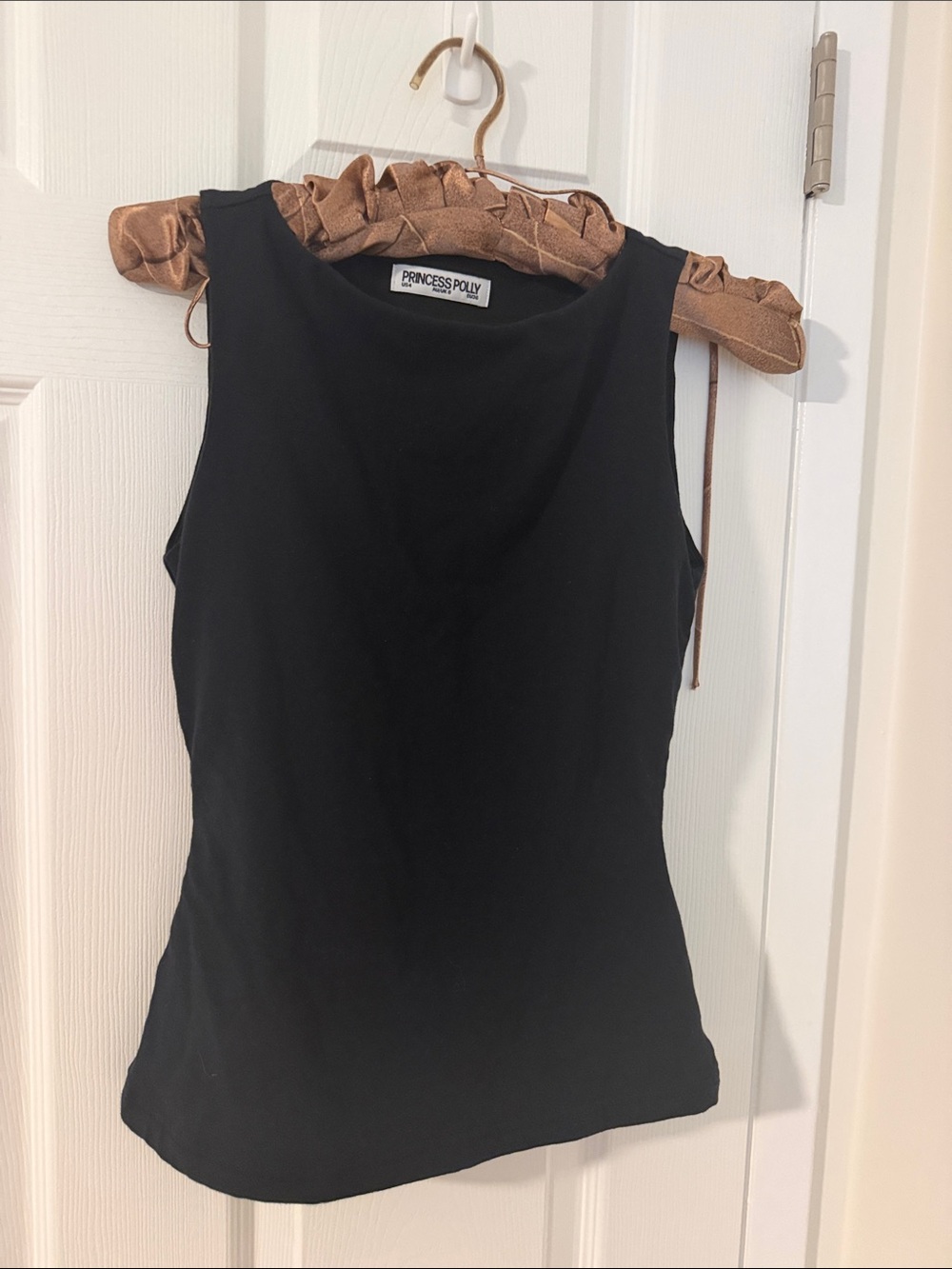 Princess Polly Black Fitted Tank Top